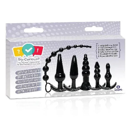 Ensemble de 6 plugs anaux - Try-Curious | Icon Brands Icon Brands Sensations plus