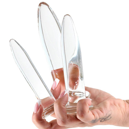 Ensemble de Dilatateurs en Verre - Crystal 3 Pièces | Kit d’Entraînement Anal & Vaginal NS Novelties Sensations plus