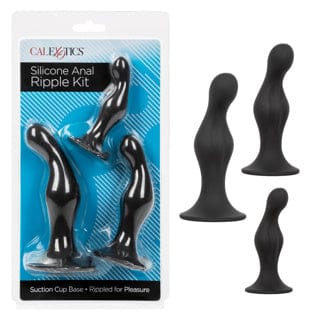 Ensemble de Plug Anal & Prostate - Silicone Anal Ripple Kit | Trio de Plugs Ondulés Calexotics Sensations plus