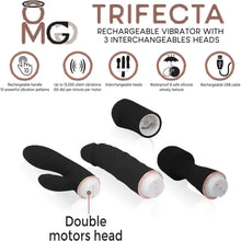 Ensemble de vibrateur 3 en 1 - OMG Trifecta | 3 Embouts & Rechargeable OMG Sensations plus