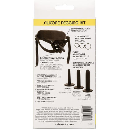 Ensemble Harnais & 3 Sondes - Silicone Pegging Kit | Boundless Calexotics Sensations plus