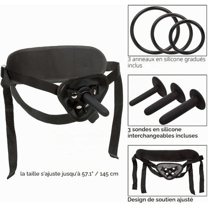 Ensemble Harnais & 3 Sondes - Silicone Pegging Kit | Boundless Calexotics Sensations plus