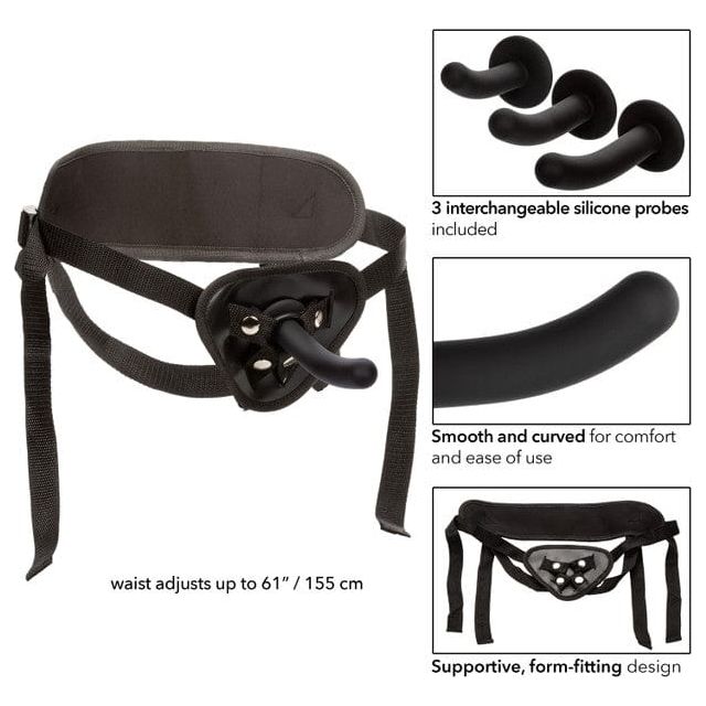 Ensemble Harnais et Dildos - Boundless - Silicone Curve Pegging Kit CalExotics Sensations plus