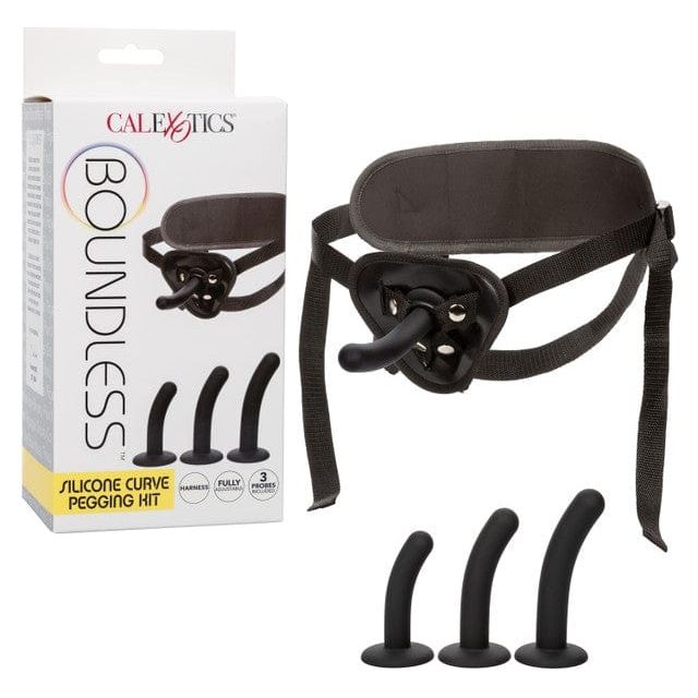 Ensemble Harnais et Dildos - Boundless - Silicone Curve Pegging Kit CalExotics Sensations plus