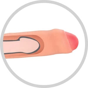 Extension à Pénis - Real Body Biggy | Gaine avec Prépuce 16 cm Real Body Sensations plus