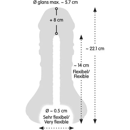 Extension & Masturbateur - Nature Skin - 2 in 1 Extension + Masturbator Vagina Nature Skin, Sensations plus