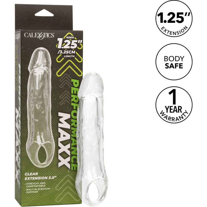 Extension - Performance Maxx -  Clear Extension 5.5" CalExotics Sensations plus