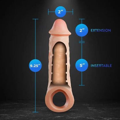 Extension - Performance Plus - Intrepid - 2 Inch Silicone Penis Xtender Blush Novelties Sensations plus