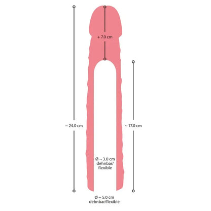 Extension Pour Pénis - Nature Skin Sleeve 7 cm | Allonge, Épaissit & Plaisir Intense Nature Skin Sensations plus