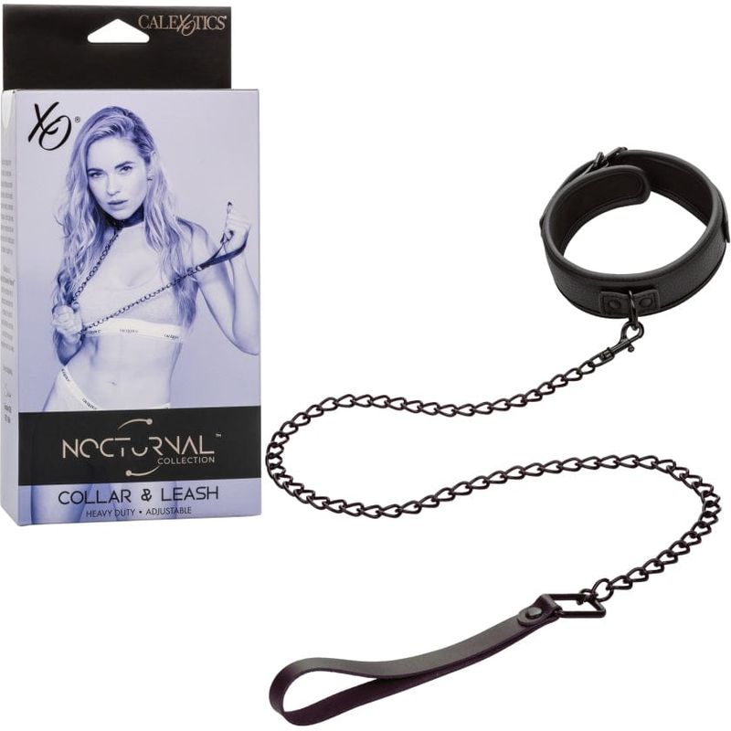 Fetish - Nocturnal Collection - Collar & Leash CalExotics Sensations plus