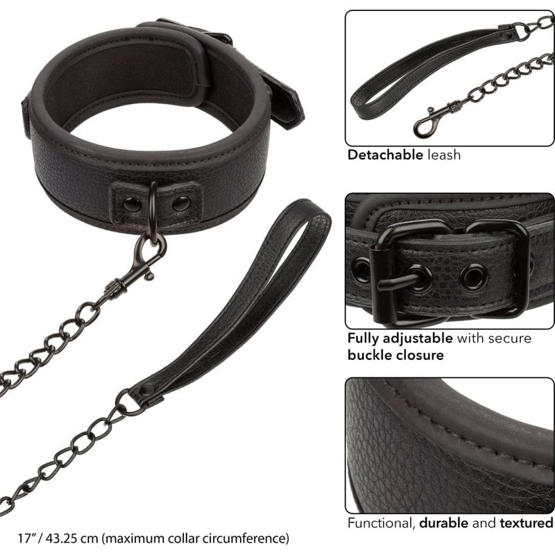 Fetish - Nocturnal Collection - Collar & Leash CalExotics Sensations plus