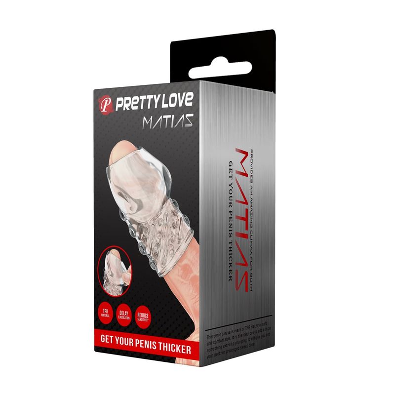 Gaine à pénis pour Gland - Pretty Love Matias | Retarde l’Éjaculation & Stimule Votre Partenaire Pretty Love Sensations plus