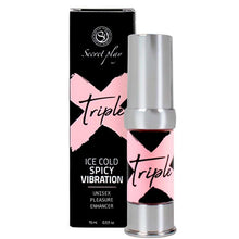 Gel Intensifiant Unisexe - Triple X 15ml | Effets Chaud, Froid & Vibrant pour Plaisir Secret Play Sensations plus