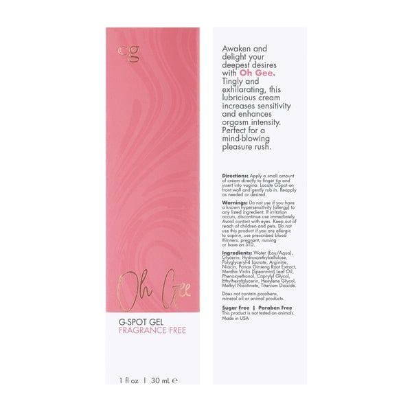 Gel Pour Point G - CG - Oh Gee 1oz CG Sensations plus