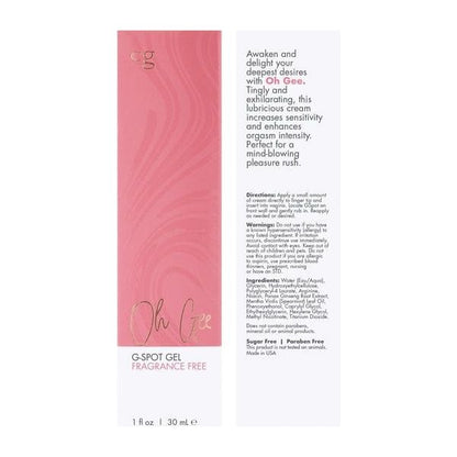 Gel Pour Point G - CG - Oh Gee 1oz CG Sensations plus