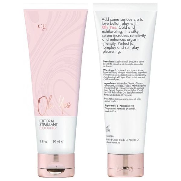 Gel Stimulant - CG -  Oh Yes Stimulant Clitoridien Refroidissant 1oz CG Sensations plus