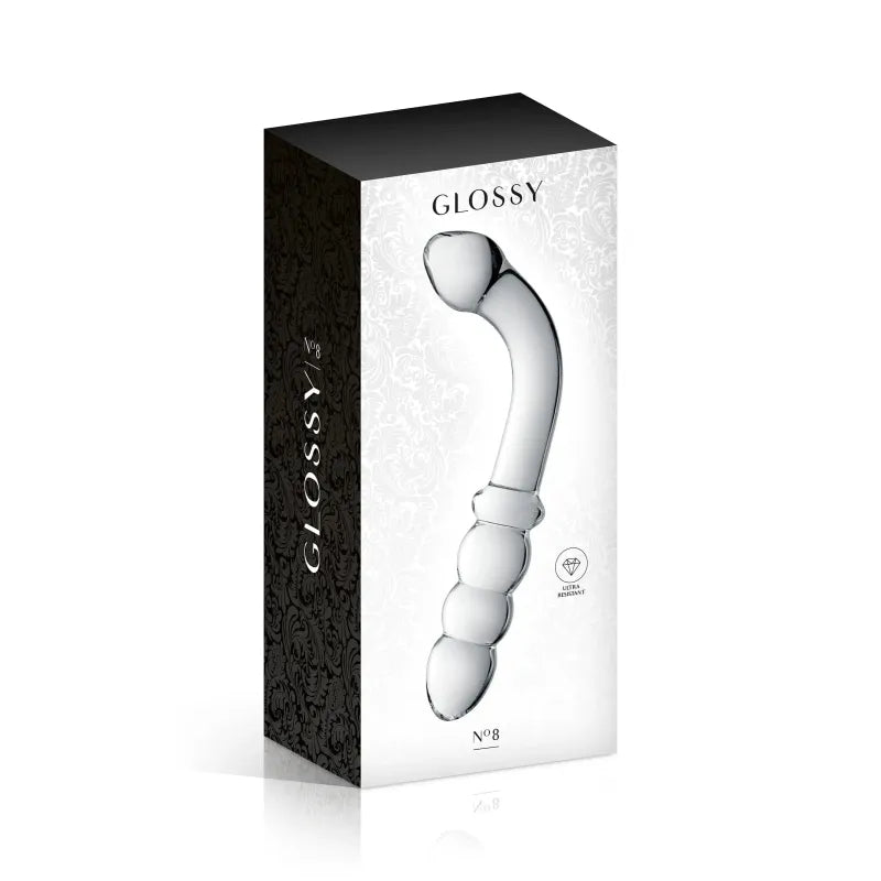 Glossy n°8 – Dildo en Verre 22 cm | Double Stimulation Vaginale & Prostatique Glossy Toys Sensations plus