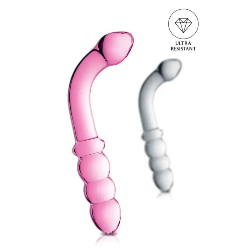 Glossy n°8 – Dildo en Verre 22 cm | Double Stimulation Vaginale & Prostatique Glossy Toys Sensations plus