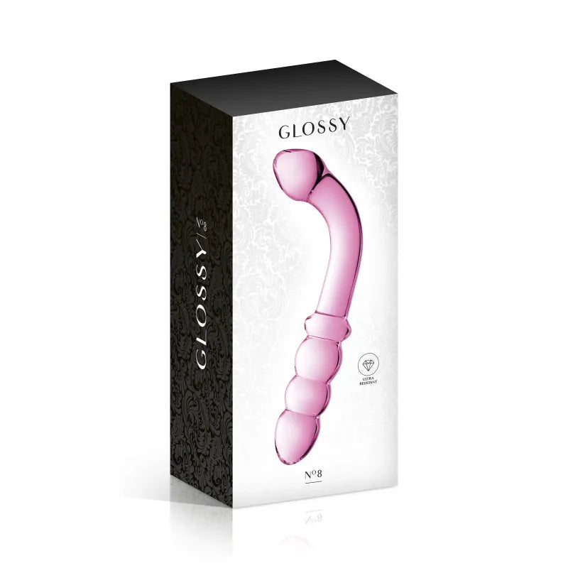 Glossy n°8 – Dildo en Verre 22 cm | Double Stimulation Vaginale & Prostatique Glossy Toys Sensations plus
