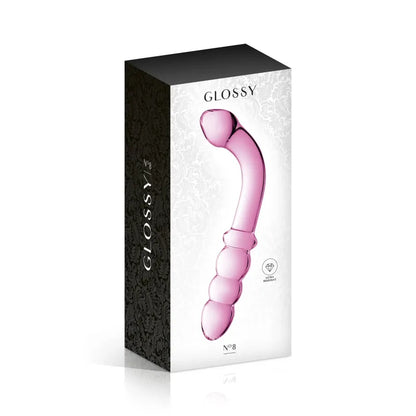 Glossy n°8 – Dildo en Verre 22 cm | Double Stimulation Vaginale & Prostatique Glossy Toys Sensations plus