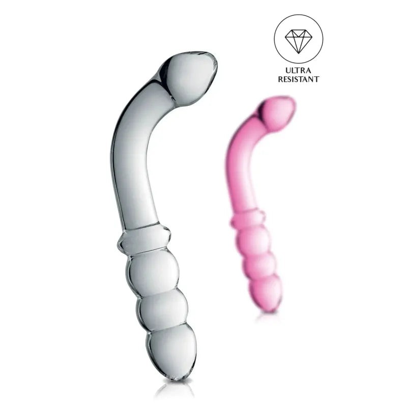 Glossy n°8 – Dildo en Verre 22 cm | Double Stimulation Vaginale & Prostatique Glossy Toys Sensations plus