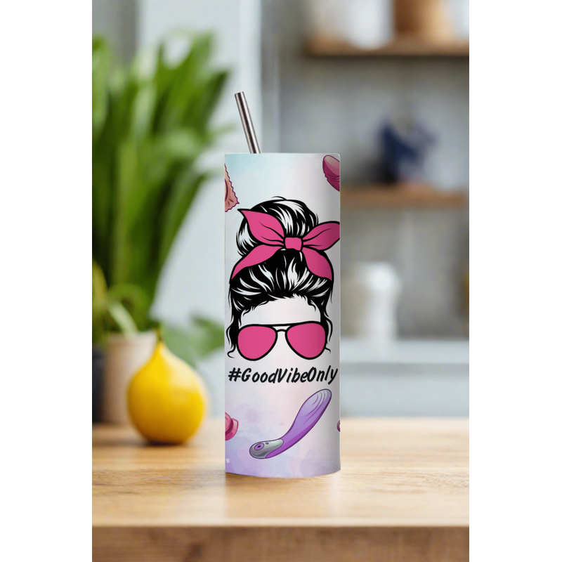 Gobelet Érotique en Acier Inoxydable #GoodVibeOnly -  20 oz / 591 ml Sensations Plus Sensations plus