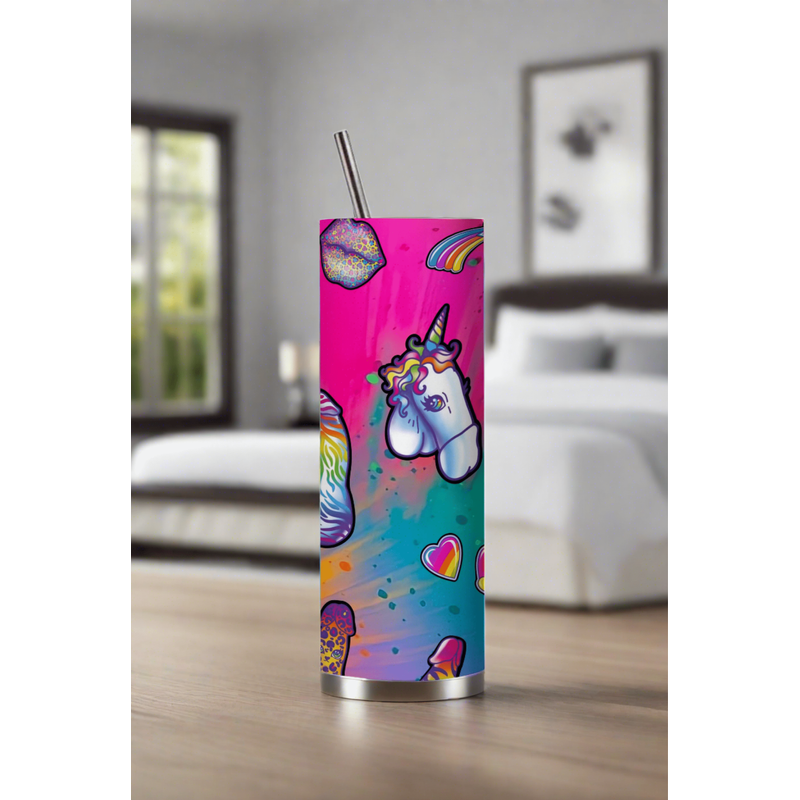 Gobelet Érotique en Acier Inoxydable Licorne pénis - 20 oz / 591 ml Sensations Plus Sensations plus