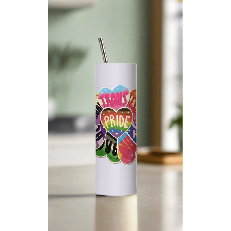 Gobelet Érotique en Acier Inoxydable Pride avec cœur - 20 oz / 591 ml Sensations Plus Sensations plus