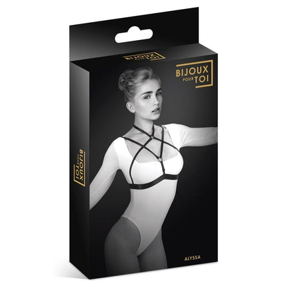 Harnais de Corps Élastique Alyssa - Bijoux Pour Toi | Accessoire Sexy Ajustable en Noir Bijoux pour toi Sensations plus