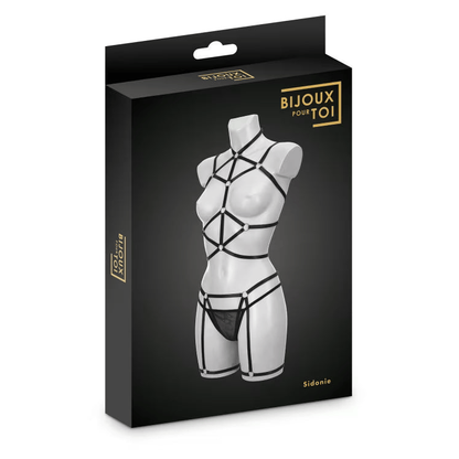 Harnais de Corps Élastique - Bijoux pour Toi Sidonie | Lingerie Look Sexy 3 Pièces Bijoux pour toi Sensations plus