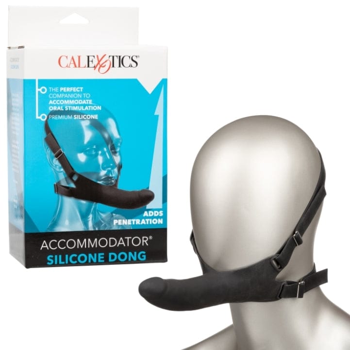 Harnais de Visage - Accommodator Silicone Dong | Harnais & Dildo pour Orale Mains Libres CalExotics Sensations plus