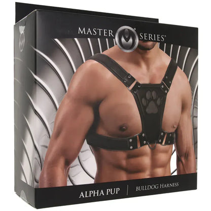 Harnais Puppy Play - Alpha Pup Bulldog Harness | Ajustable en Cuir Vegan Durable & Stylé Master Series Sensations plus