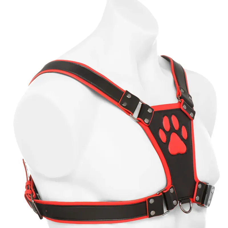 Harnais Puppy Play - Alpha Pup Bulldog Harness | Ajustable en Cuir Vegan Durable & Stylé Master Series Sensations plus