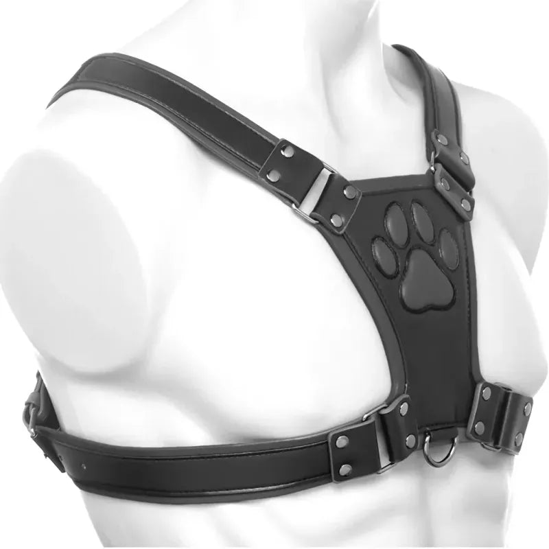 Harnais Puppy Play - Alpha Pup Bulldog Harness | Ajustable en Cuir Vegan Durable & Stylé Master Series Sensations plus