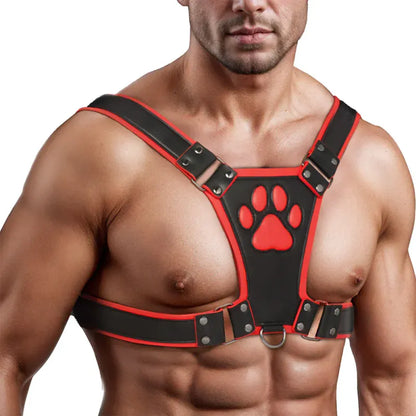 Harnais Puppy Play - Alpha Pup Bulldog Harness | Ajustable en Cuir Vegan Durable & Stylé Master Series Sensations plus