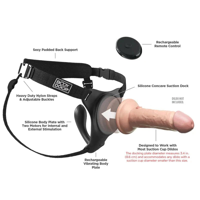 Harnais Vibrant Point G pour Dildo - Body Dock G-Spot Pro | Confort & Plaisir Ultime Dillio Platinum Sensations plus