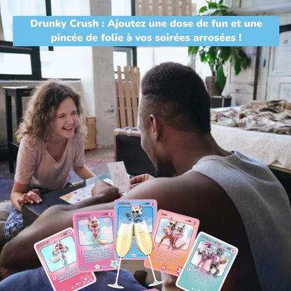 Jeu d’Apéro pour Couple - Drunky Crush | 500 Cartes Complices & Spicy Drunky Crush Sensations plus