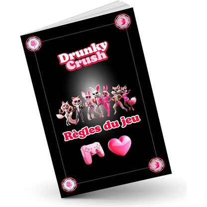 Jeu d’Apéro pour Couple - Drunky Crush | 500 Cartes Complices & Spicy Drunky Crush Sensations plus