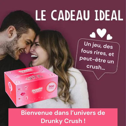 Jeu d’Apéro pour Couple - Drunky Crush | 500 Cartes Complices & Spicy Drunky Crush Sensations plus