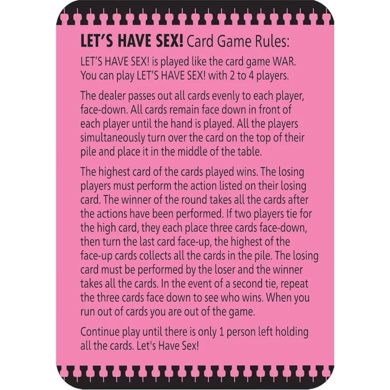 Jeu de Cartes - Little Genie - Let's Have Sex Card Game Little Genie Sensations plus