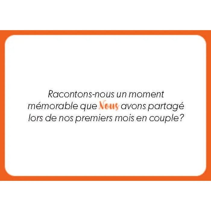 Jeu de Cartes pour Couple « Nous » – 50 Questions pour Se Redécouvrir CréaSouvenirs Sensations plus