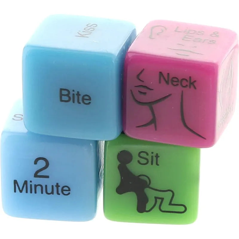 Jeu de Dés - Behind Closed Doors - 4 Oral Dice Little Genie Sensations plus