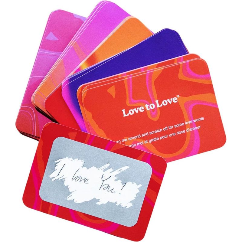 Jeu pour couple Glimmers | Message Personnalisés à Gratter Love to love Sensations plus