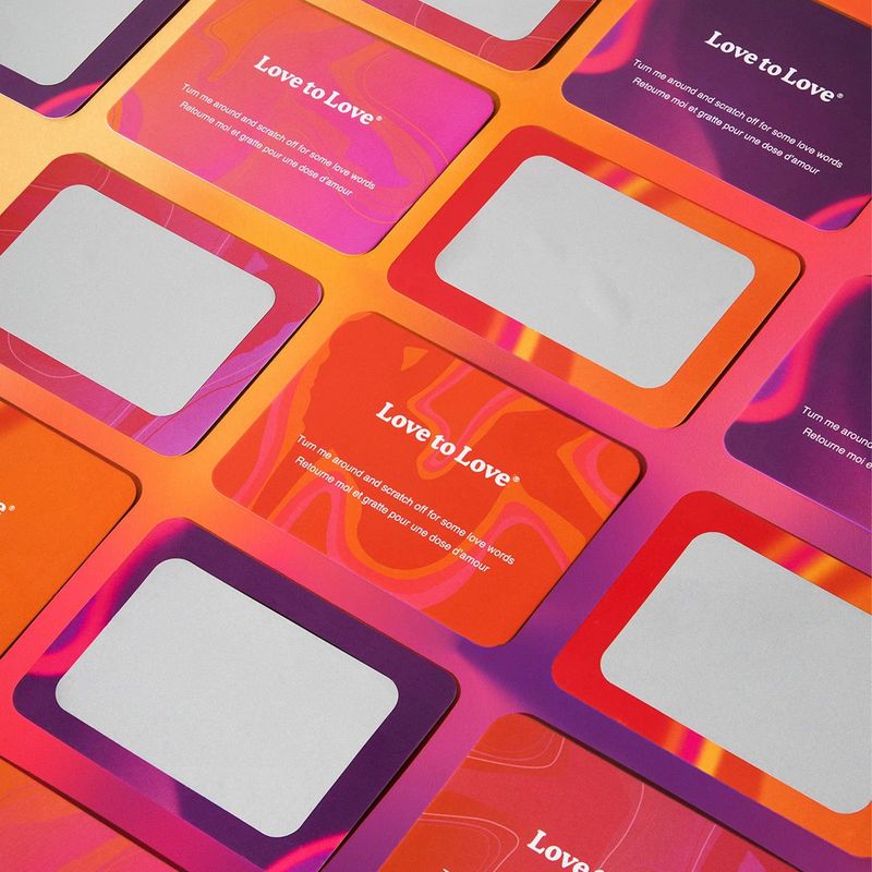 Jeu pour couple Glimmers | Message Personnalisés à Gratter Love to love Sensations plus
