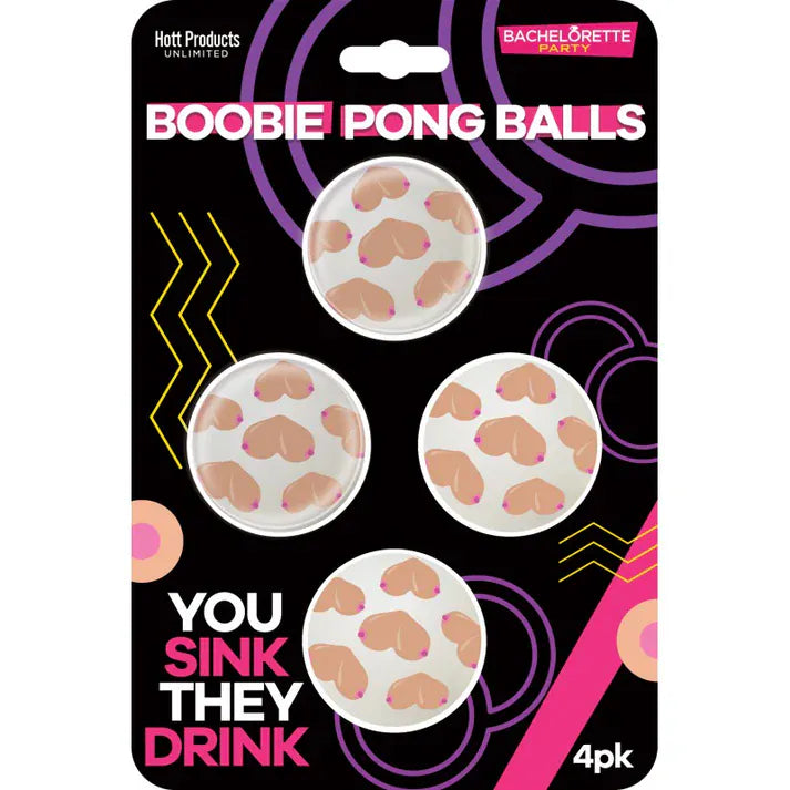 Jeu Sexe Pong - Boobie Beer Pong Balls 4pk | 4 Balles Supplémentaires Hott Products Sensations plus