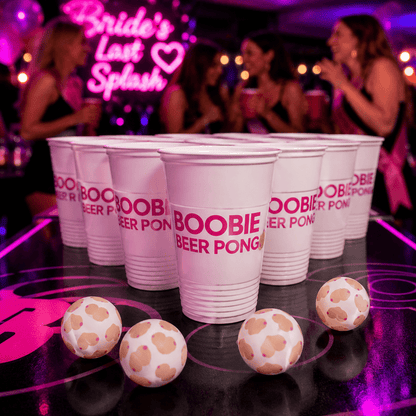 Jeu Sexe Pong - Boobie Beer Pong Set | 20 Verres &  4 Balles Hott Products Sensations plus