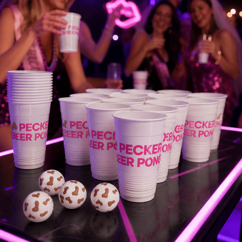 Jeu Sexe Pong - Pecker Beer Pong Set | 20 Verres & 4 Balles Hott Products Sensations plus