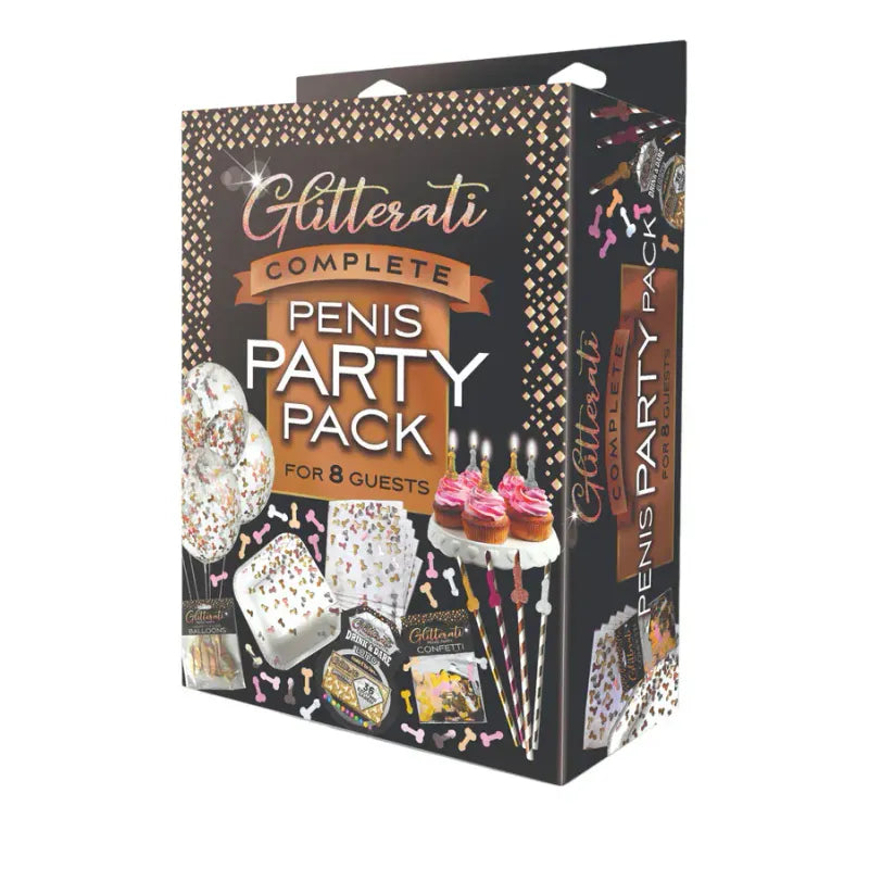 Kit Complet de Fête Sexy & Drôle - Penis Party Pack | Assiettes, Ballons & Accessoires Fun Little Genie Sensations plus