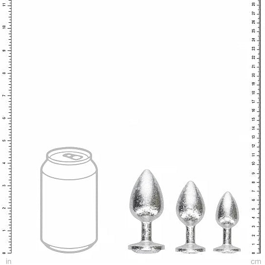 Kit de 3 Plugs Anaux en Métal Argent - Ouch! New York Collection | Luxe, Plaisir & Sécurité Ouch! Sensations plus