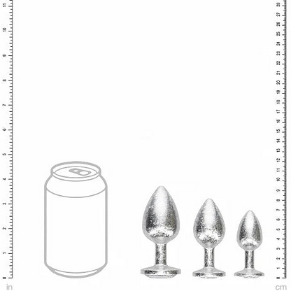 Kit de 3 Plugs Anaux en Métal Argent - Ouch! New York Collection | Luxe, Plaisir & Sécurité Ouch! Sensations plus